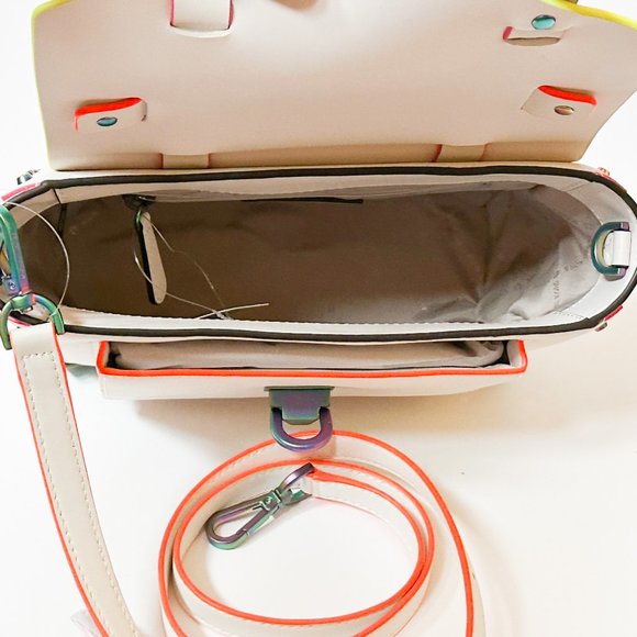 Michael Kors Manhattan Medium Top Handle Shoulder Crossbody Bag Optic White - Picture 11 of 14